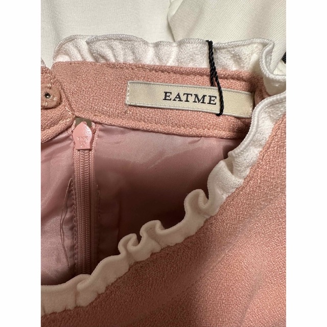 EATME フリルバイカラーワンピースF(ピンク) 8