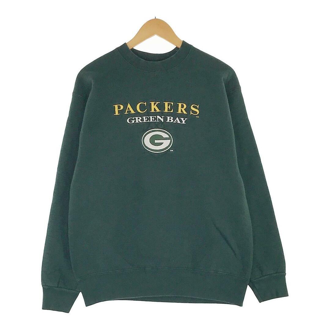 90年代 SALEM NFL GREEN BAY PACKERS グリーンベイパッカーズ プリントスウェットシャツ トレーナー USA製 メンズM ヴィンテージ /eaa307771