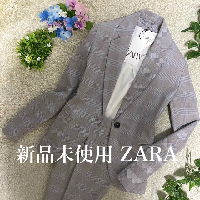 ZARA(ザラ)のZARA  新品未使用！L位　セットアップスーツ　爽やかでオシャレなパンツスーツ レディースのフォーマル/ドレス(スーツ)の商品写真