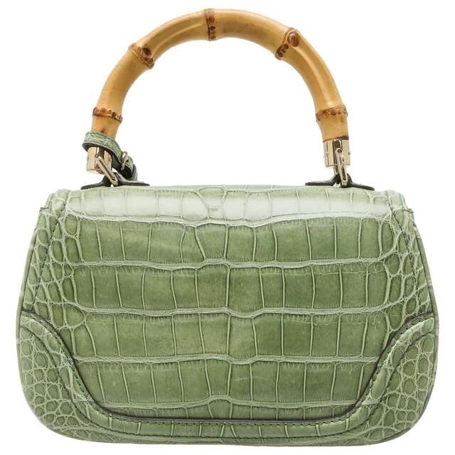 Gucci - グッチ ハンドバッグ ニューバンブー ミディアム クロコダイル