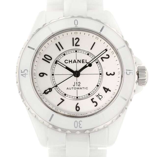 CHANEL - シャネル J12 ホワイト セラミック H5700 CHANEL 腕時計 ウォッチ 白文字盤