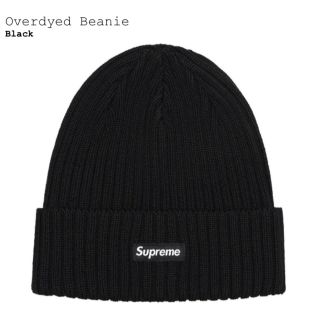 シュプリーム(Supreme)の23SS SUPREME OVERDYED BEANIE “BLACK”(ニット帽/ビーニー)