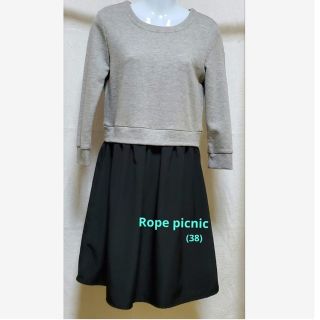 ロペピクニック(Rope' Picnic)の再☆お値下げ☆【タグ付き・未使用】ロペ ピクニック♡異素材ドッキングワンピース(ひざ丈ワンピース)