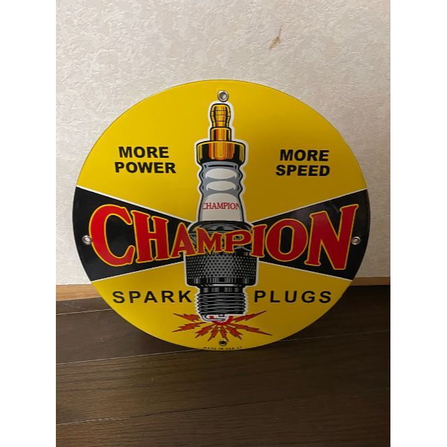 ビンテージ 大型看板 CHAMPION SPARK PLUGS