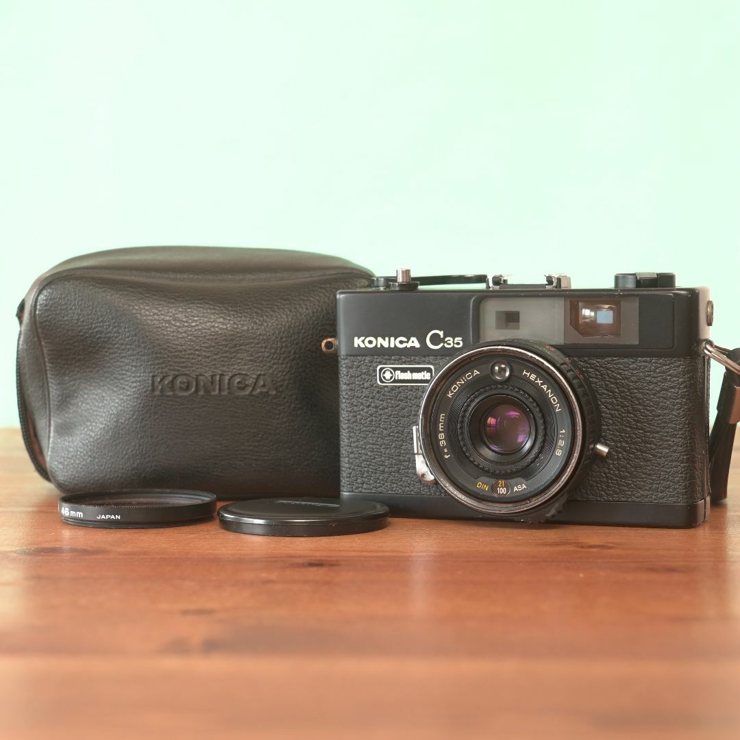 完動品◎KONICA C35 Flash matic フィルムカメラ #380