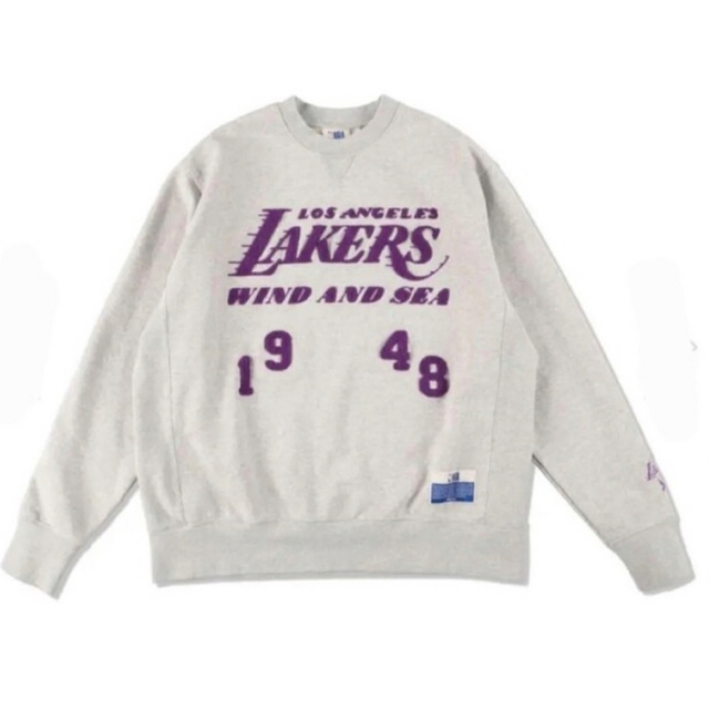 【XL】Wind and Sea x NBA  LAKERS Crew Neck