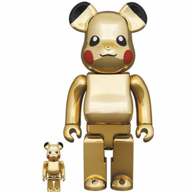 BE@RBRICK ピカチュウ GOLD CHROME 100％ & 400％