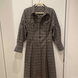 Her lip to - Checkered Pleats Long Shirt Dress の通販 by m