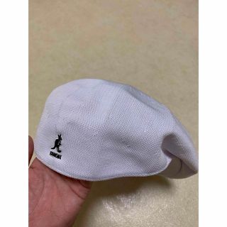 カンゴール(KANGOL)の【希少】KANGOL ハンチング　ベレー帽　白　M K3192SM(ハンチング/ベレー帽)