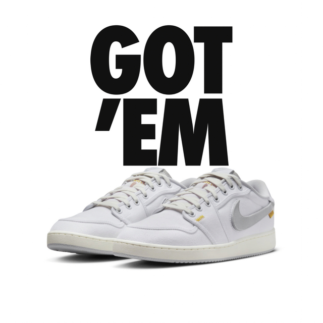 UNION × Nike Air Jordan 1 Low KO White