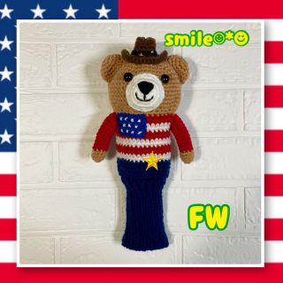 ゴルフ　ヘッドカバー　FW用　ハンドメイド　クマ(その他)