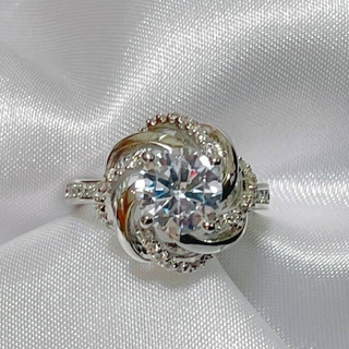 高級！！プラチナ ホワイトゴールド PT950 ダイヤモンド リング 指輪 レデ(リング(指輪))
