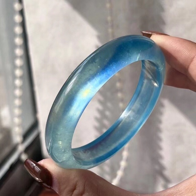 ⭐︎【天然】アクアマリン バングル 48g | www.visadoctor.in