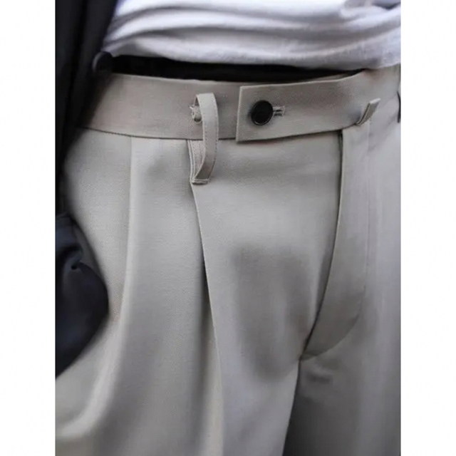 CINOH 20ss double button tuck pants
