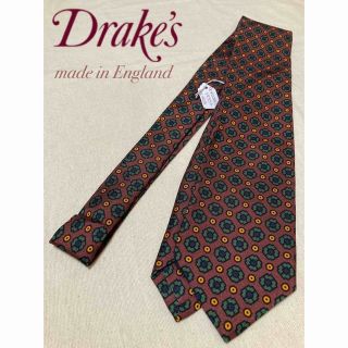 ドレイクス(DRAKES)の【新品】Drake's／ドレイクス／ネクタイ／小紋柄／ボルドー系(ネクタイ)