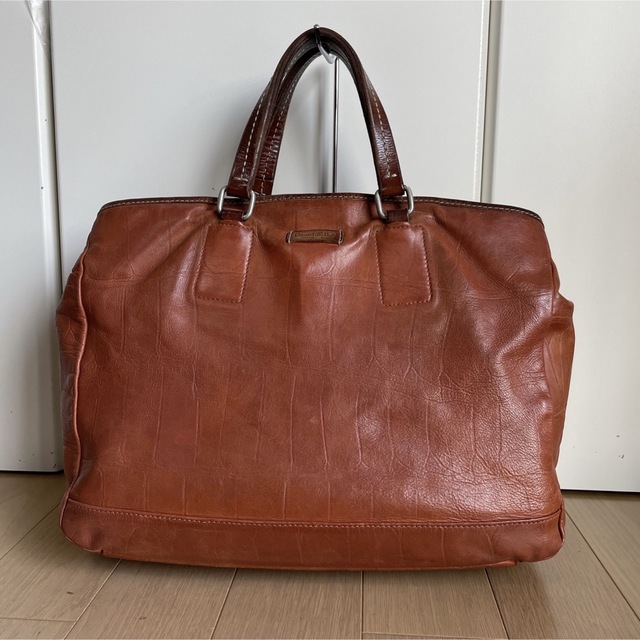 ダニエル&ボブDaniel&Bobパネルイントート型押しレザーレッドブラウン