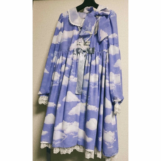 angelic pretty misty sky ワンピースセット　ラベンダーひざ丈ワンピース