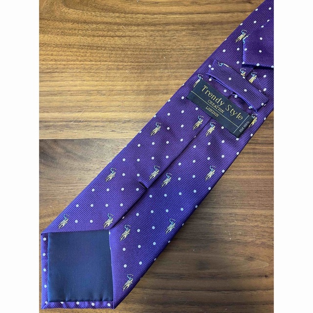 紫　馬柄　ドット柄　ネクタイ メンズのファッション小物(ネクタイ)の商品写真