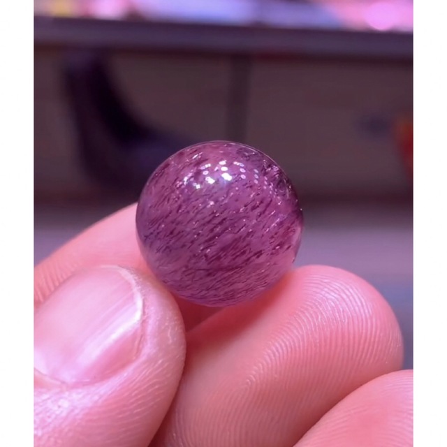 ⭐︎【高級】フラワー パープルルチル スーパーセブン 丸玉 16.4mm