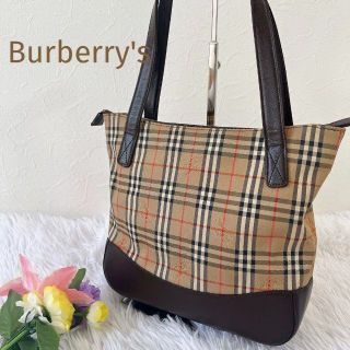 バーバリー ロンドン キャンバス トートバッグ ノバチェック レザー
