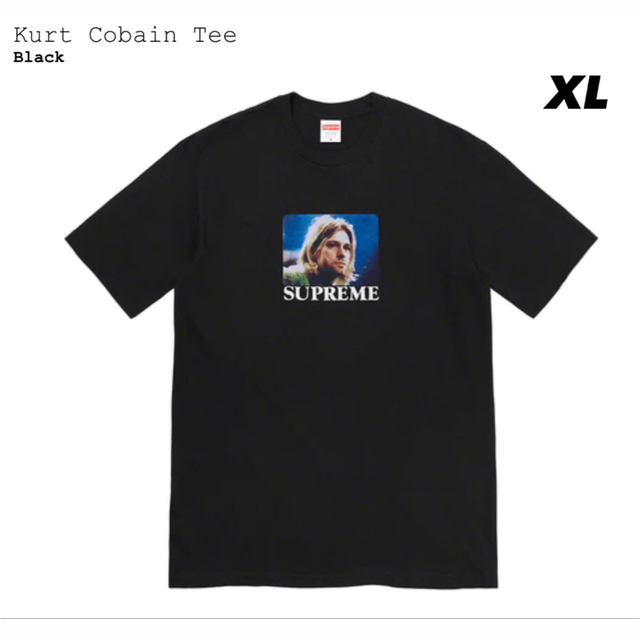 Supreme(シュプリーム)の【新品タグ付:XL】supreme Kurt Cobain Tee BLACK メンズのトップス(Tシャツ/カットソー(半袖/袖なし))の商品写真