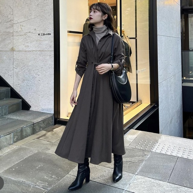 Waist tuck Shirt Dress/L'or