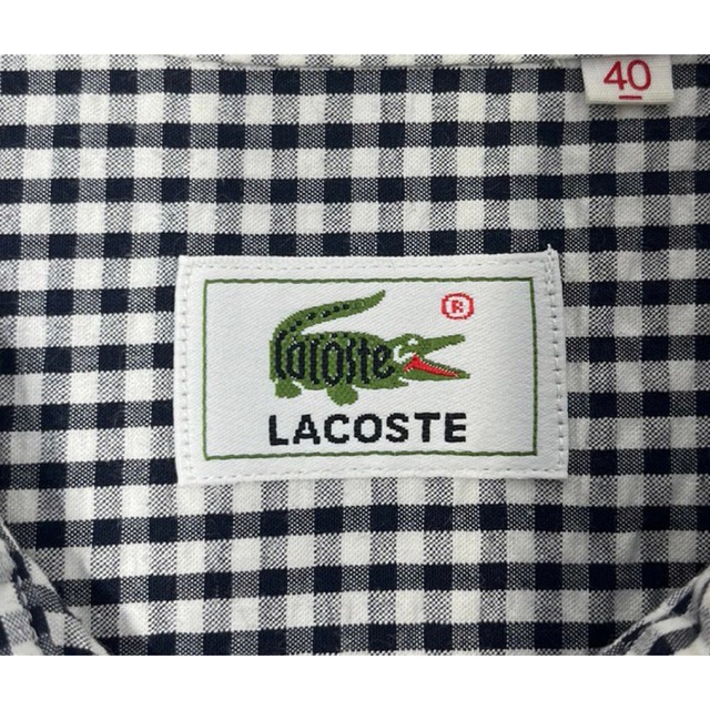 【希少】LACOSTE 文字ワニ シャツワンピース 刺繍ロゴ 値下げ交渉OK 7