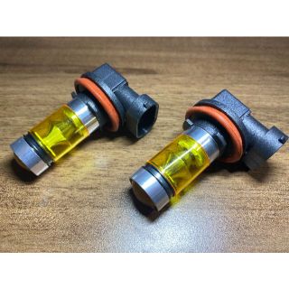 100W H8 H11 H16 LED フォグランプ イエロー 黄色 2個セット(汎用パーツ)