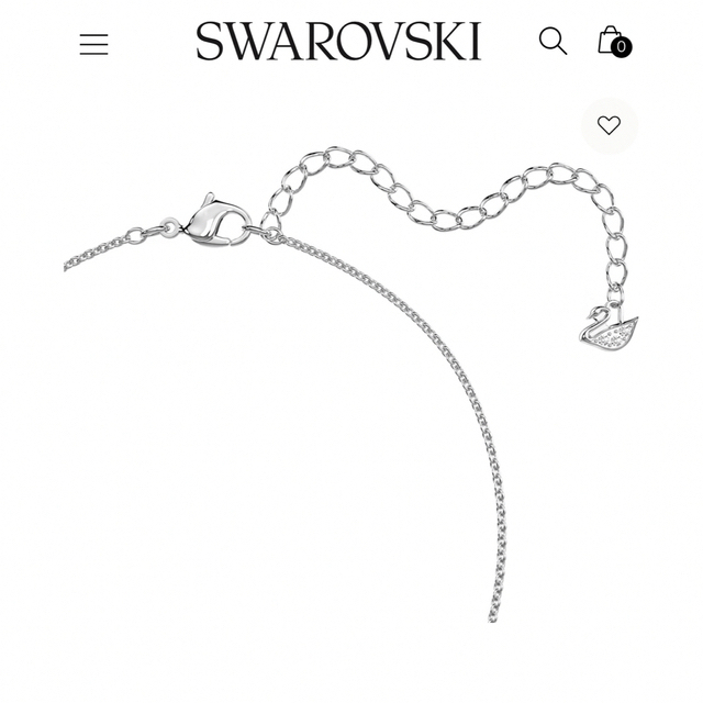 SWAROVSKI(スワロフスキー)のスワロフスキー ハート ネックレス レディースのアクセサリー(ネックレス)の商品写真