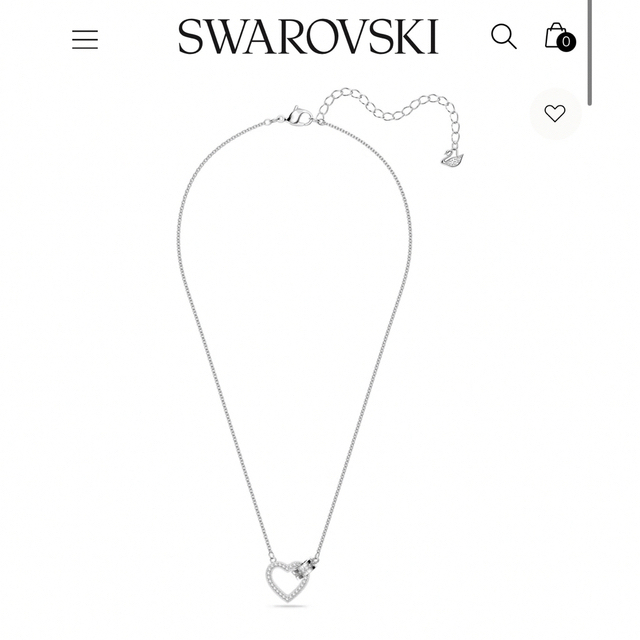 SWAROVSKI(スワロフスキー)のスワロフスキー ハート ネックレス レディースのアクセサリー(ネックレス)の商品写真