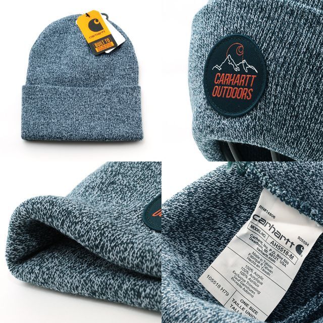 carhartt(カーハート)のニットキャップ 帽子 カーハート ブルー系 105518-NBLU-ABM メンズの帽子(ニット帽/ビーニー)の商品写真