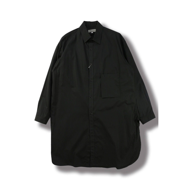 ヨウジヤマモトプールオム 18AW M-ビッグブラウス 環縫いシャツ-