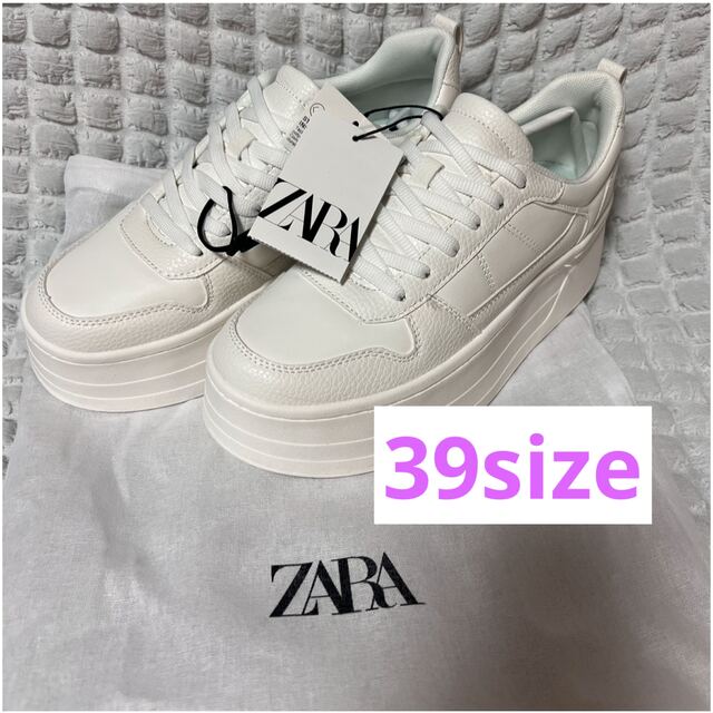 ZARA(ザラ)の新品未使用❣️ZARA ザラ❤️プラットフォームスニーカー　39 レディースの靴/シューズ(スニーカー)の商品写真