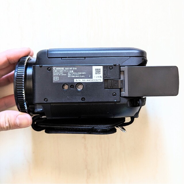 キャノン iVIS HF G10 ビデオカメラ 大容量バッテリー 三脚マウント付-