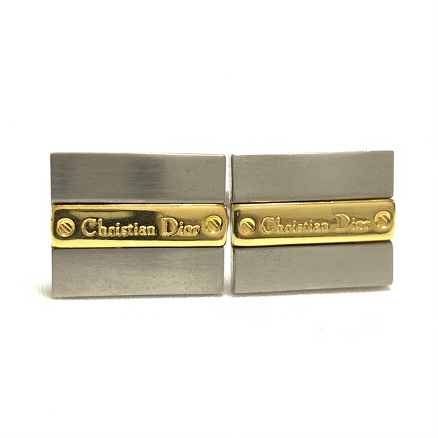 Christian Dior(クリスチャンディオール)のクリスチャン ディオール★カフス★スクエア★シルバー/ゴールド メンズのファッション小物(カフリンクス)の商品写真