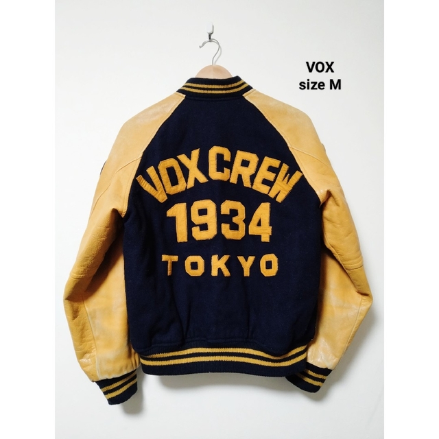 VOX ヴォックス VOXCREW 袖レザー スタジャン