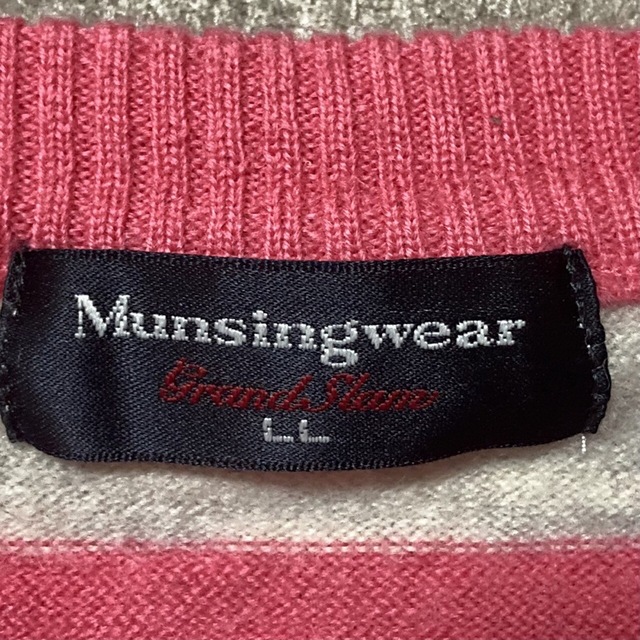 Munsingwear(マンシングウェア)のMunsingwear マンシングウェア ショート丈 ボーダー ニット セーター スポーツ/アウトドアのゴルフ(ウエア)の商品写真