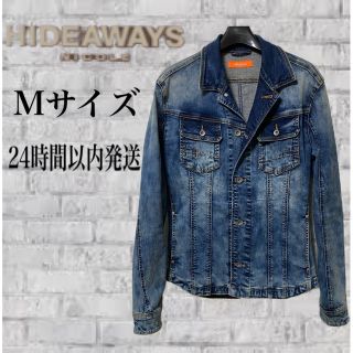 ハイダウェイ(HIDEAWAY)の【美品】HIDEAWAYS ストレッチデニムジャケット ブルー Mサイズ(Gジャン/デニムジャケット)