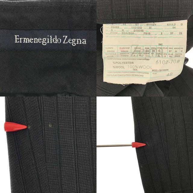 Ermenegildo Zegna / エルメネジルドゼニア | Sport ウール ストライプ ノッチドラペル サイドベンツ 2B テーラード ジャケット スラックス セットアップ スーツ フォーマル ビジネス | 48 | グレー | メンズ メンズのスーツ(その他)の商品写真