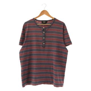 美品 RRL ボーダー ヘンリーネック Tシャツ