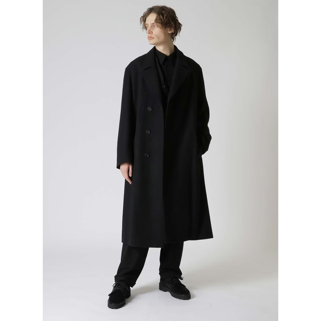 Yohji Yamamoto POUR HOMME - AIRY MOSSER I-PARTIAL RAW EDGE LONG CT