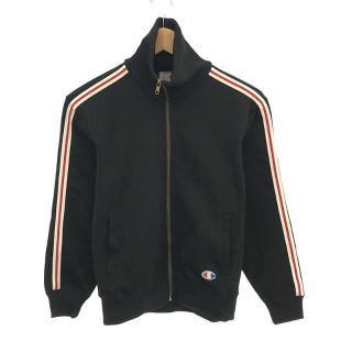 チャンピオン(Champion)のCHAMPION / チャンピオン | 1980s | 80s ～ 90s VINTAGE ヴィンテージ 袖 ラインジップアップ ジャージー トラック ジャケット | S | ブラック | メンズ(その他)