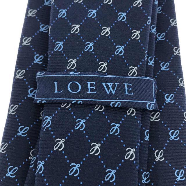 LOEWE ロエベ　ネクタイ  ネイビー　シルク