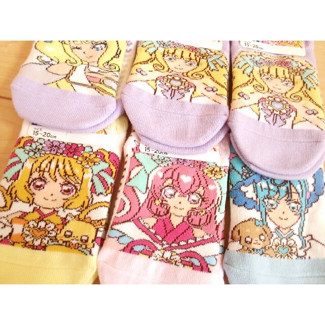 プリキュア靴下 6足 セット まとめ売り 15〜20cm 女の子① 単品販売