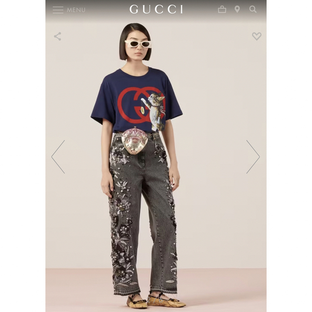 Gucci(グッチ)のGUCCI  日本限定 ヒグチユウコ キャット プリント Tシャツ レディースのトップス(Tシャツ(半袖/袖なし))の商品写真