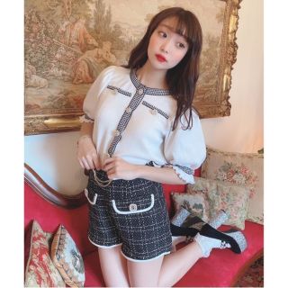 スワンキス(Swankiss)のswankiss tweed bijou SP/T ショートパンツ　ツイード(ショートパンツ)