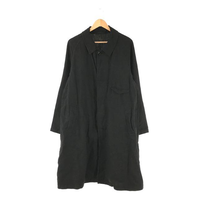 nest robe CONFECT / ネストローブコンフェクト | 製品染め ヘビーリネン ステンカラー コート | 5 | ブラック | メンズ