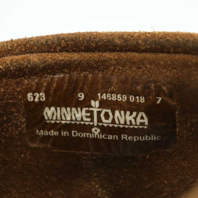 Minnetonka(ミネトンカ)のミネトンカ ショートブーツ モカシンシューズ ダブルフリンジブーツ スエード 靴 レディース 9サイズ ブラウン Minnetonka レディースの靴/シューズ(ブーツ)の商品写真