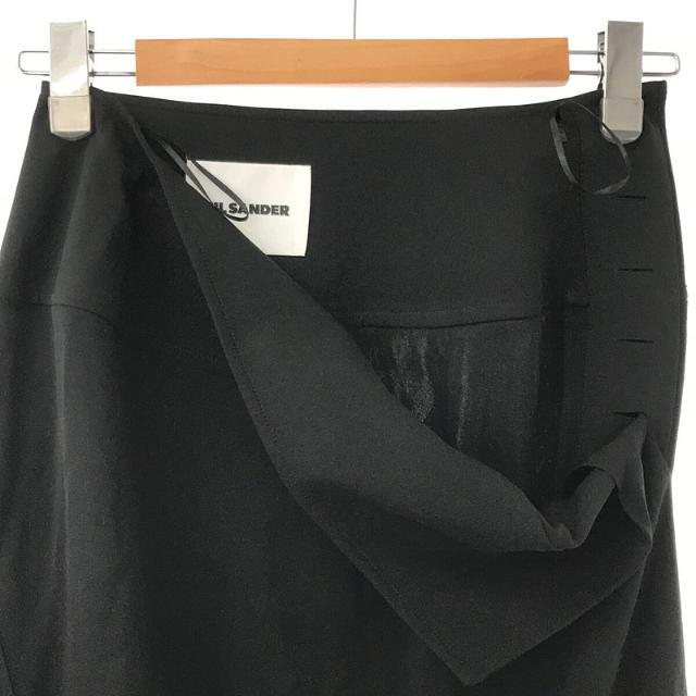 Jil Sander(ジルサンダー)のJIL SANDER / ジルサンダー | 2021SS | ベアトップ アシンメトリー ドレス | 34 | ブラック | レディース レディースのワンピース(ミニワンピース)の商品写真