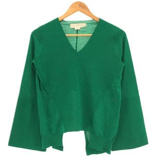 ステラマッカートニー(Stella McCartney)の【美品】  STELLA McCARTNEY / ステラマッカートニー | Vネック バックスリット ニット セーター | 34 | グリーン | レディース(ニット/セーター)